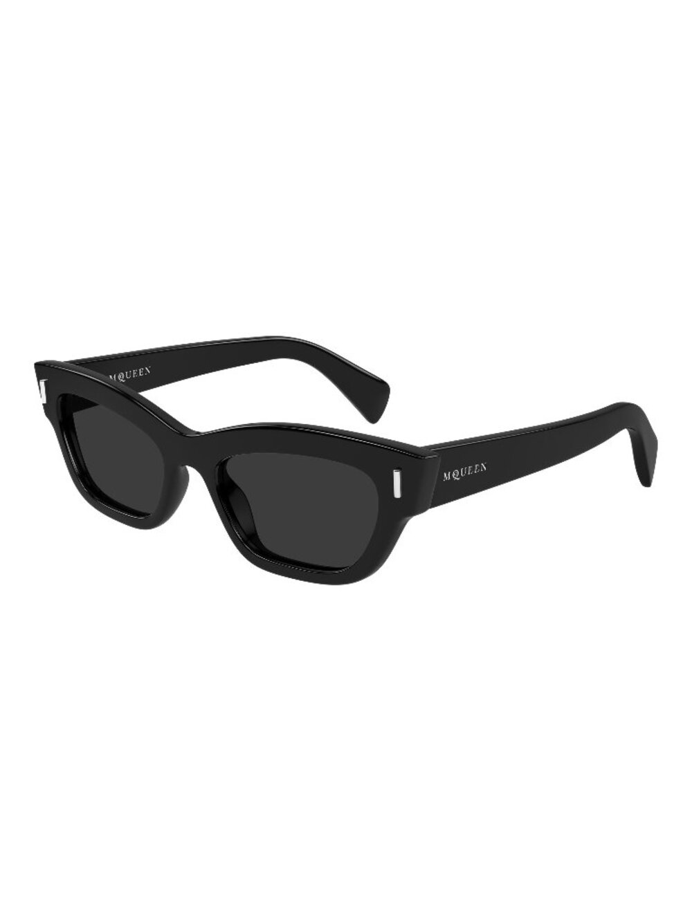 New Alexander McQueen Women's Sunglasses Black Grey Lens Acetate Frame AM0548S